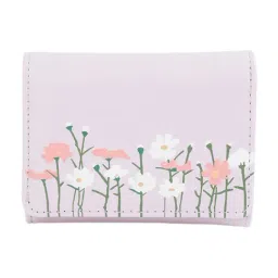 Ginger by Lifestyle Lilac Printed Tri-Fold Wallet for Women-picture-13