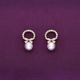 Kai Jewel Sterling Silver Gold Classy Elegance Pearl Earrings for Women-image-15