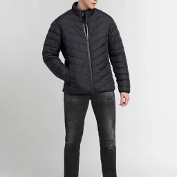 Jack & Jones Jet Black Regular Fit Quilted Jacket image 5