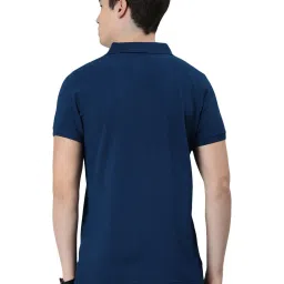 The Bear House Navy Cotton Slim Fit Polo T-Shirt image 2