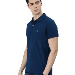 The Bear House Navy Cotton Slim Fit Polo T-Shirt image 3