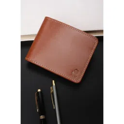 Peter England Men Formal Brown Solid Wallet image 1