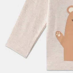 R&B Boys Ecru Melange Cotton Graphic Print T-Shirt image 4