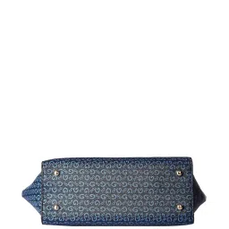 Giordano Monogram Navy Printed Medium Tote Handbag image 5