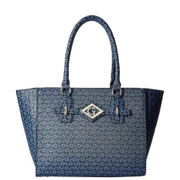 Giordano Monogram Navy Printed Medium Tote Handbag image 1