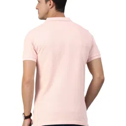 The Bear House Baby Pink Cotton Slim Fit Polo T-Shirt image 2