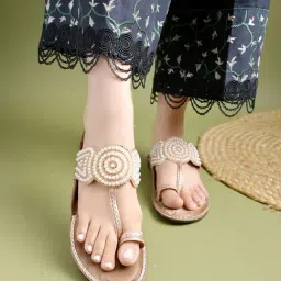 Shoetopia Women's Pink Toe Ring Sandals-image-58