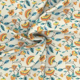 in-house by maspar Maspar Modern Sanctuary Orange & Beige Cotton 160 TC Bed Sheet Set image 5