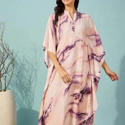 The Kaftan Company Purple Printed Kaftan-picture-3