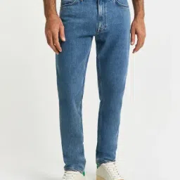 Gant Fashion Mid Blue Worn In Slim Fit Solid Jeans-picture-16