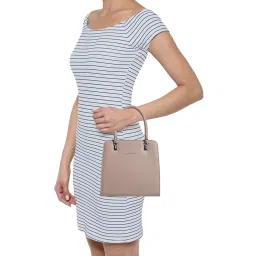 Lino Perros Beige Solid Handbag image 5