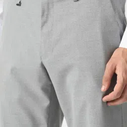 Van Heusen Grey Slim Fit Trousers image 4