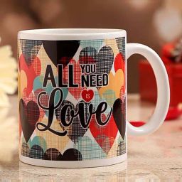 FNP Multicolor Ceramic All You Need Is Love Mug (325ml)-picture-4