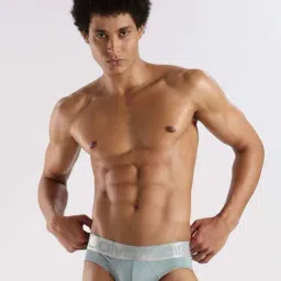 CALVIN KLEIN Green Solid Green Low Rise Briefs image 5