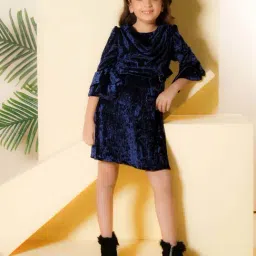 Peppermint Kids Navy Blue Polyester Regular Fit 1 Dress-picture-19