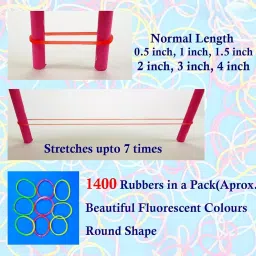 Sangam Poly Sure Transparent Rubber Bands Multicolor 50.8 mm Size 500 g for Files & Bundling Cash, No.14 image 4