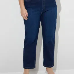 Gia by Westside Dark Blue Slim-Fit High-Rise Jeans-picture-25