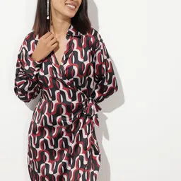 DressBerry Half Drop Repeat Wrap Dress-image-53