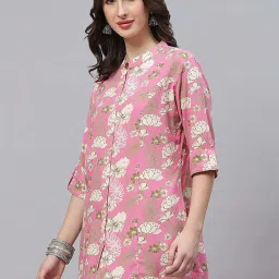Divena Pink Floral Print Tunic image 3