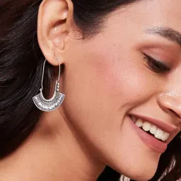Fabindia 92.5 Silver Danglers Earrings for Women-image-65