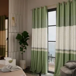 Stoa Paris Versailles Sateen Printed Majestic Meadow 7 ft Door Curtains - Set of 2-picture-25