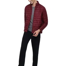 Cantabil Maroon Regular Fit Mock Collar Jacket image 5