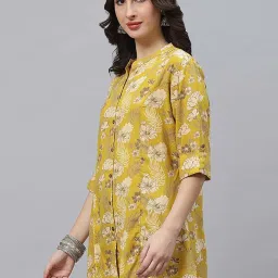 Divena Mustard Floral Print Tunic image 3