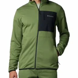 Columbia Green Slim Fit Texture Sports Jacket-image-19