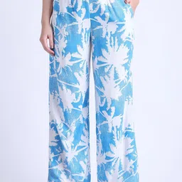 EROTISSCH Women Floral Printed Relaxed High-Rise Pleated Trousers-image-69