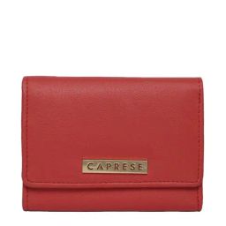 Caprese Bara Red Solid Tri-Fold Wallet for Women-picture-39