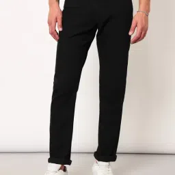 Lee Black Cotton Regular Fit Jeans-image-88