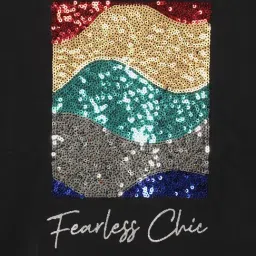 R&B Kids Black Graphic Print Regular Fit Sweatshirt image 5