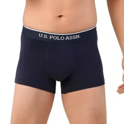 U.S. Polo Assn. Navy & Red Cotton Regular Fit Trunks - Pack Of 2 image 2