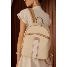MINI WEST LONDON Beige Noha Luxury Backpack image 1
