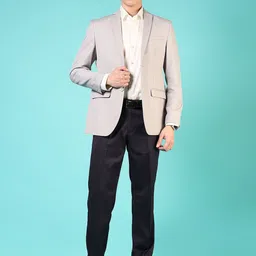 V-Mart Cotton Notched Lapel Single Breasted Blazer image 4