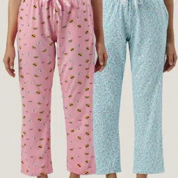 Dreamz by Pantaloons Pink Blue Cotton Printed Pyjamas-picture-18