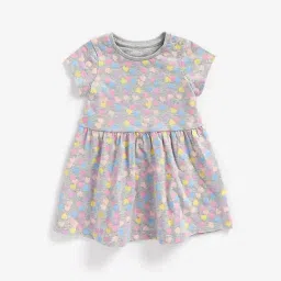 Mothercare Kids Grey Printed Dress-image-49