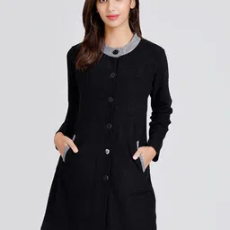 KEIKO Women Black & White Cardigan-image-39