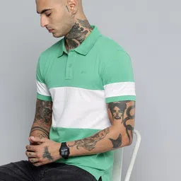 Levis Pure Cotton Colourblocked Polo Collar T-shirt-picture-11