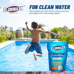 Casa De Amor Clorinaxx Swimming Pool Water Purifier Chlorine TCCA 90 Granules for Disinfection, Cleans Water and Stops Algae (1 kg) image 3