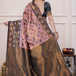 TheWonderWorld Ethnic Motifs Art Silk Handloom Banarasi Saree image 2