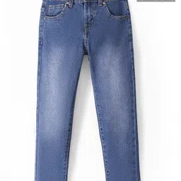 Pine Kids Ankle Length Adjustable Elasticated Waist Jeans - Mid Blue-picture-20