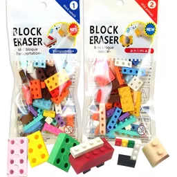 ji & ja Ji and Ja Mini Building Block Eraser for Kids| Pencil Eraser for Boys Girls| Best for Birthday Return Gift (Assorted Design & Color, Pack of 1)-picture-10
