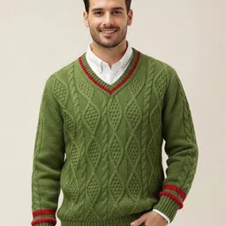 Mast & Harbour Men Cable Knit Pullover image 2