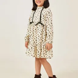 One Friday Floral Print Jacquard A-Line Dress image 4