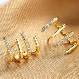 dressberry DressBerrySet Of 2 Agate Studded Floral Shaped Studs image 5