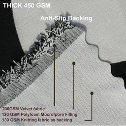 HOMETHREADS Black Embroidered Sofa Cover image 3