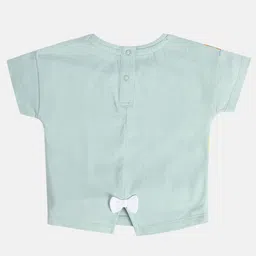 MINI KLUB Cotton Half Sleeves Abstract Printed Top - Grey image 3