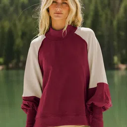 HERE&NOW Women Colourblocked Sweatshirt-picture-32
