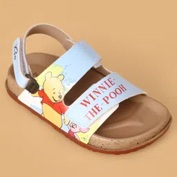 Babyoye Disney Sandals with Velcro Closure & Winnie The Pooh Print - White image 3